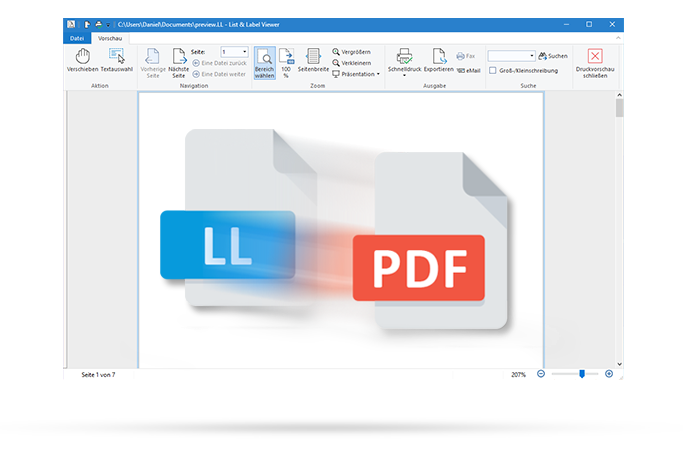 Viewer control shows pdf files
