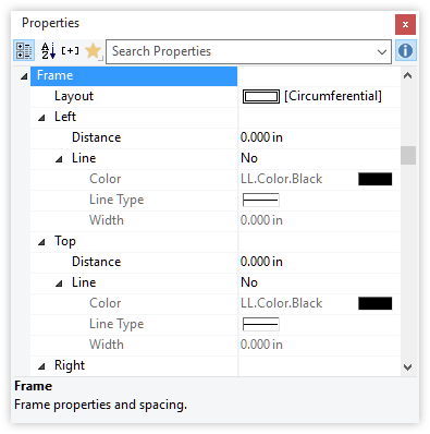 Property width frame