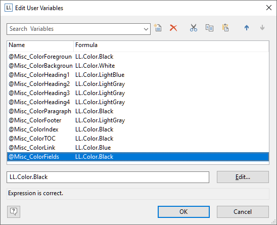 Searchable Sum and User Variable