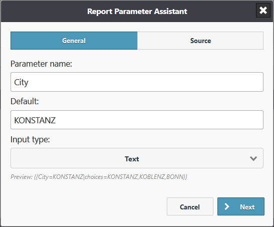 report-parameter-assistent