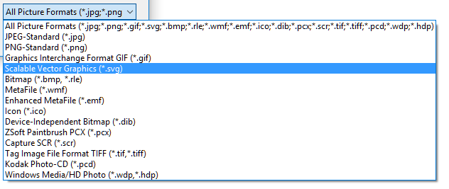 Unterstützung von SVG als Bildformat