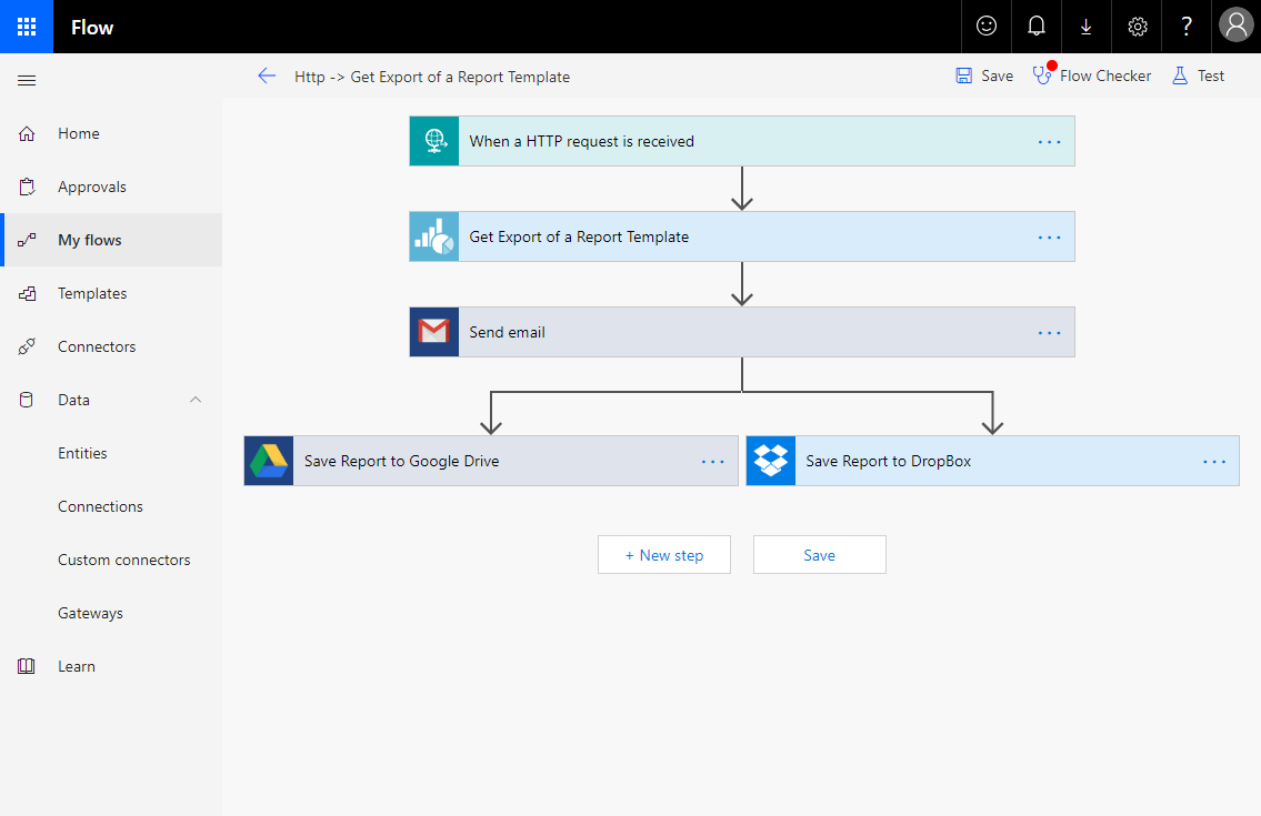 Neue Anbindung an Microsoft Flow für den Report Server