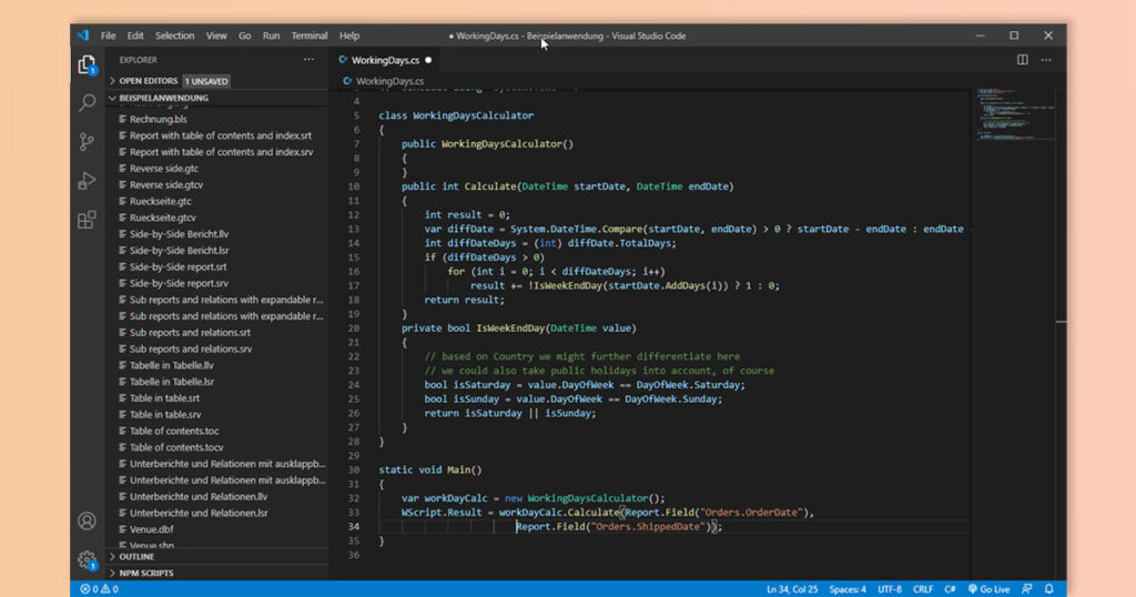 List & Label supports C# Script