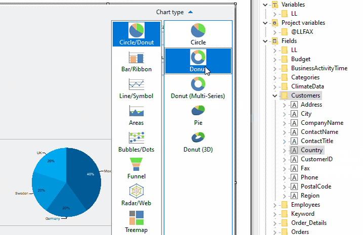 Drag and Drop for Donut Chart