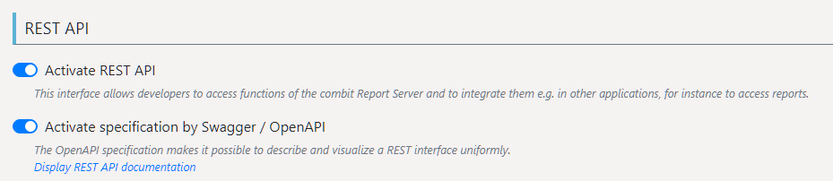 REST-API Report Server