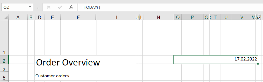 Beispiel für Datumsformatierung