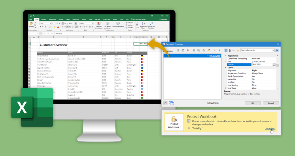 neue Funktionen Excel-Export