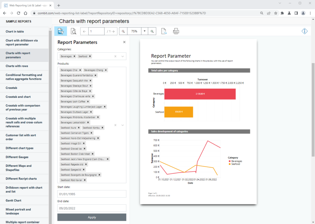 Web Report Viewer with WebComponents