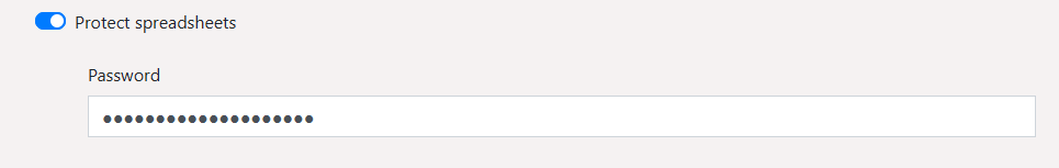 protect spreadsheets with password