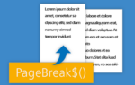 page breack - manuellen seitenumbruch hinzufügen