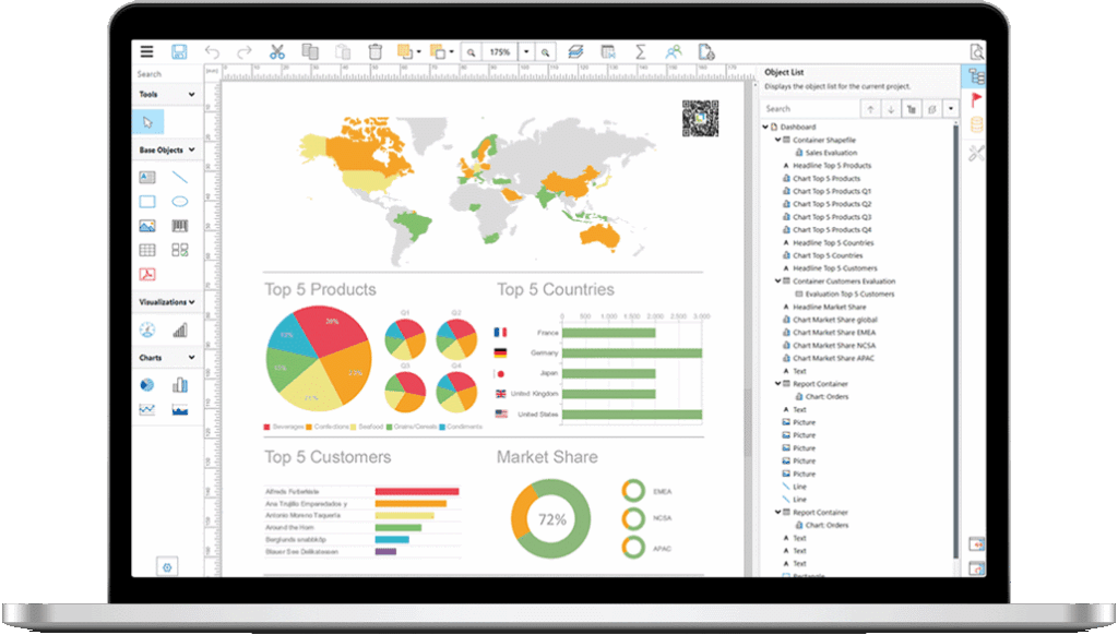 view on reporting sdk ui